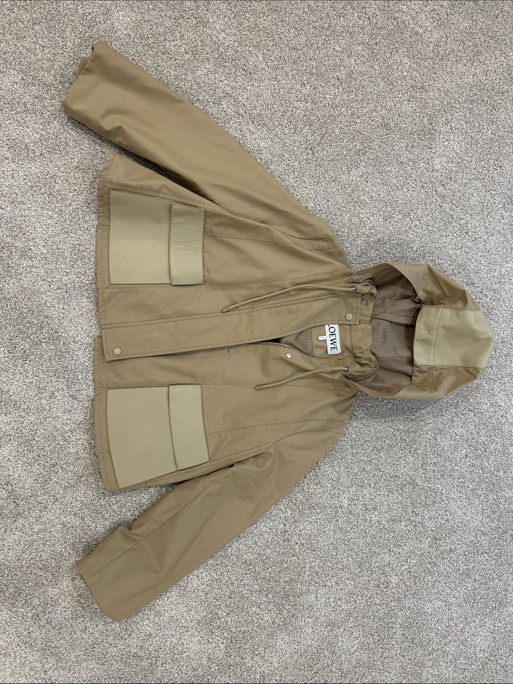 Loewe Tan Hooded Field Jacket